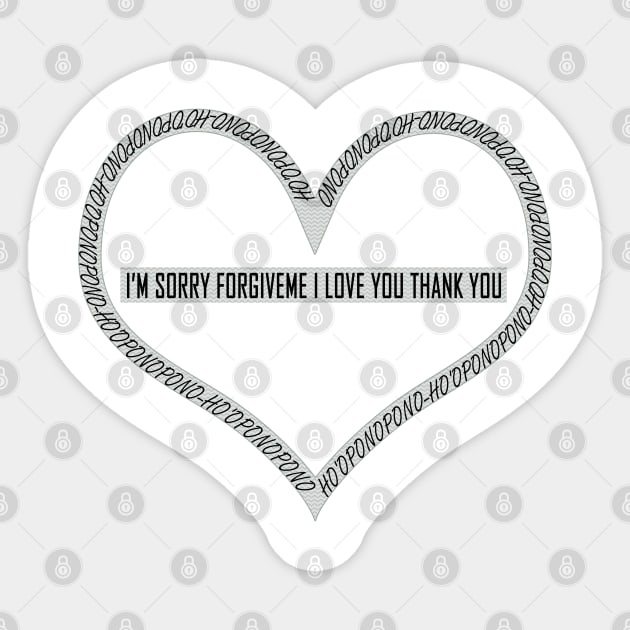 Hoʻoponopono I'm Sorry Forgive me I Love You Thank You Sticker by TheBestStore